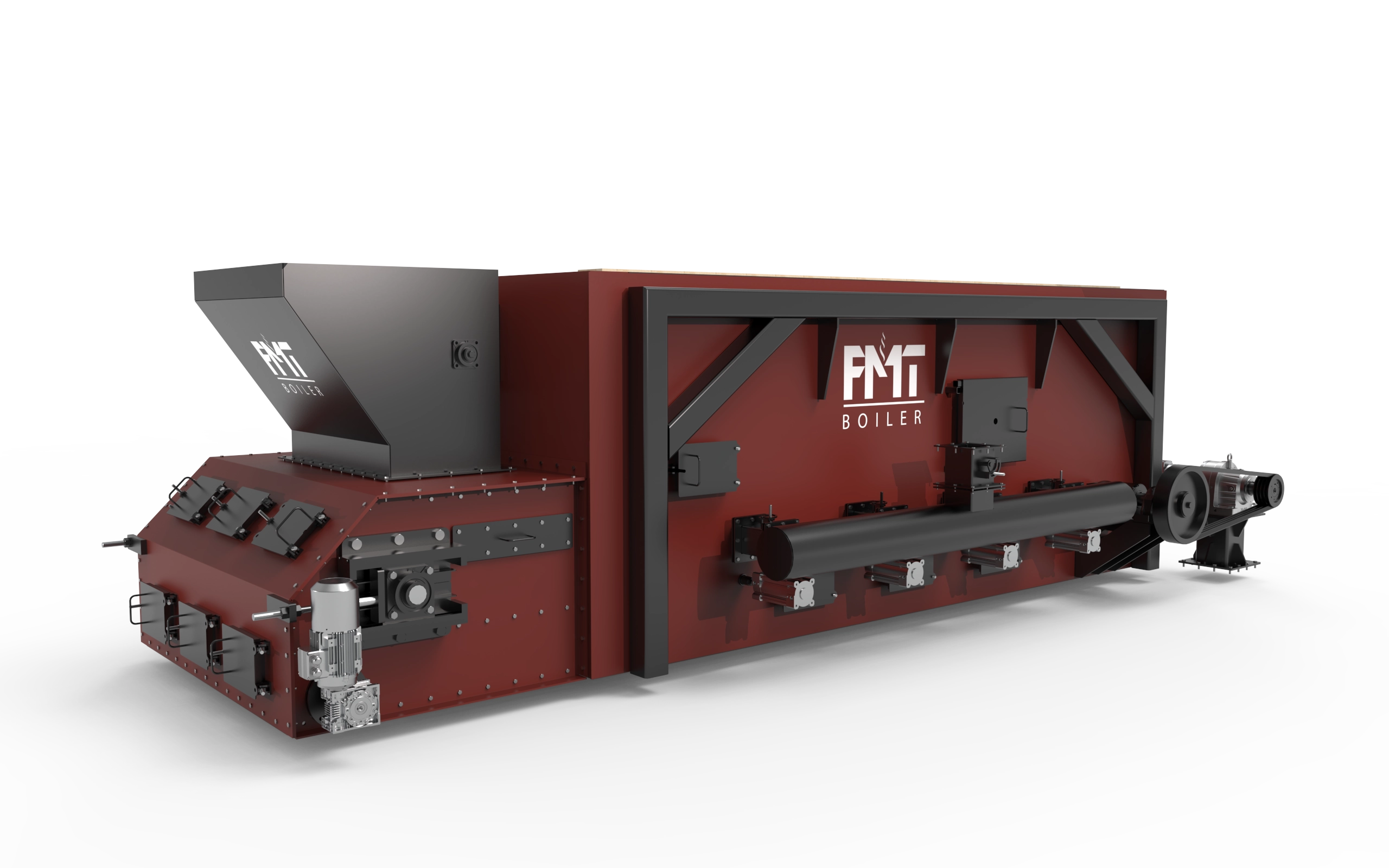 Sürekli hareketli zincirli ızgara yapısına sahip, yüksek kapasiteli katı yakıtlı kazanlar için uygun yakma sistemi.