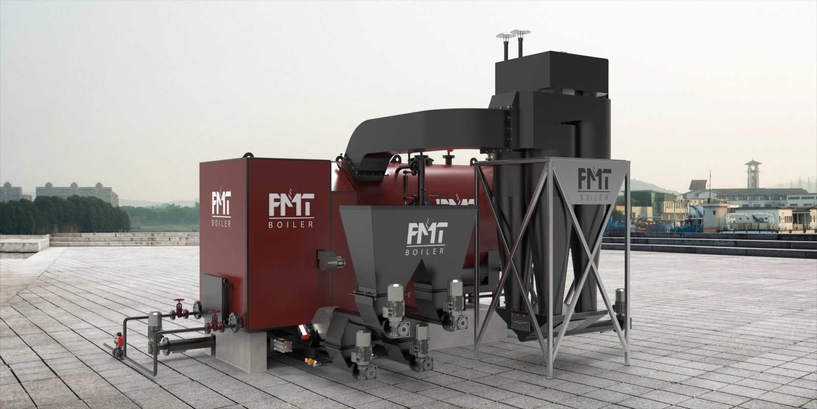 katı yakıt ve biyokütle için yüksek verimli hibrit buhar kazanı